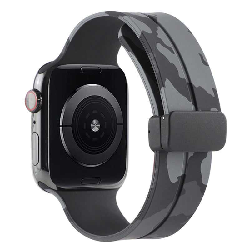 For Apple Watch Series 9 8 7 41mm 6 5 4 SE (2023) SE (2022) SE 40mm 3 2 1 38mm Magnetic Watch Band Camo Silicone Watch Strap For Apple Watch Series 9 8 7 41mm 6 5 4 SE (2023) SE (2022) SE 40mm 3 2 1 38mm Magnetic Watch Band Camo Silicone Watch Strap